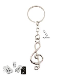 Treble clef key ring