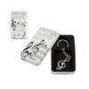 Treble clef key ring with box