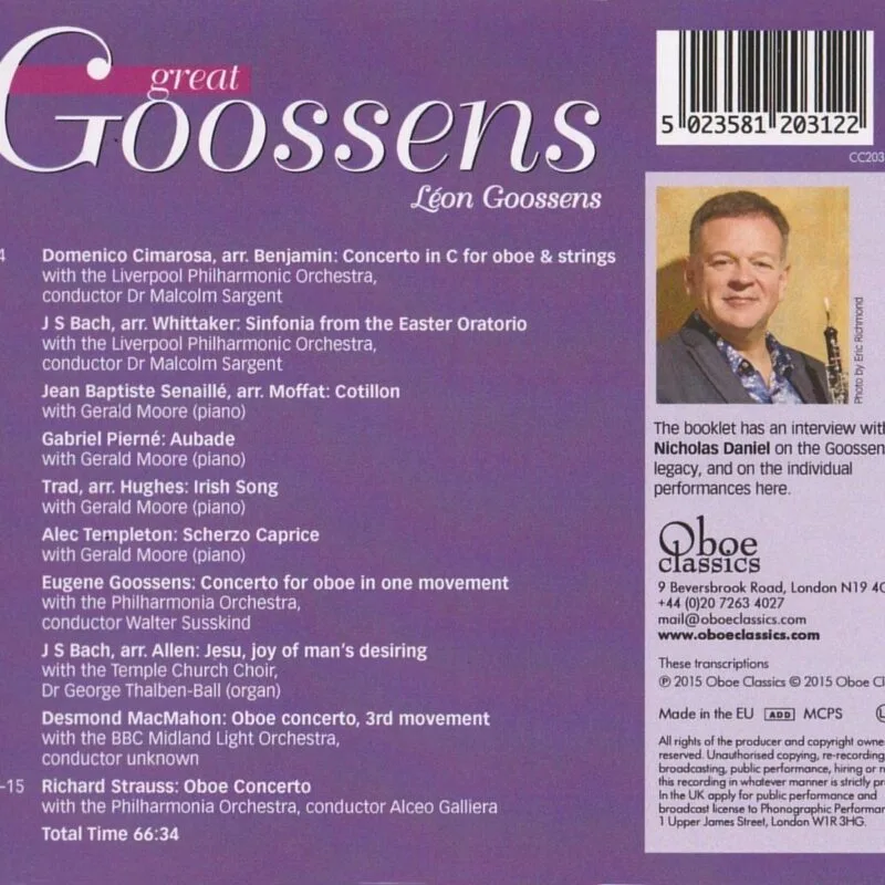 Great Goossens oboe back