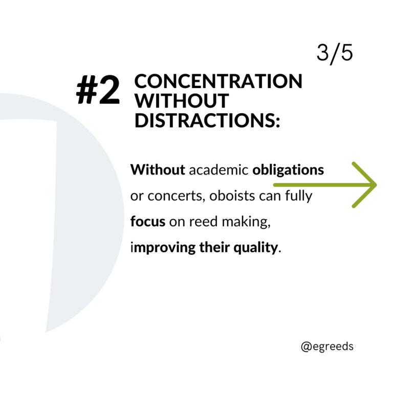 concentration oboe reed making