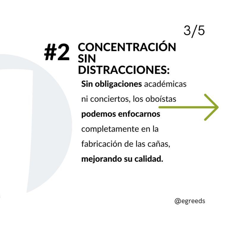 cañas oboe concentración