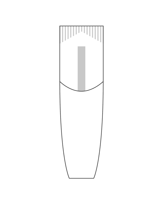 Gráfico técnico del molde MHO